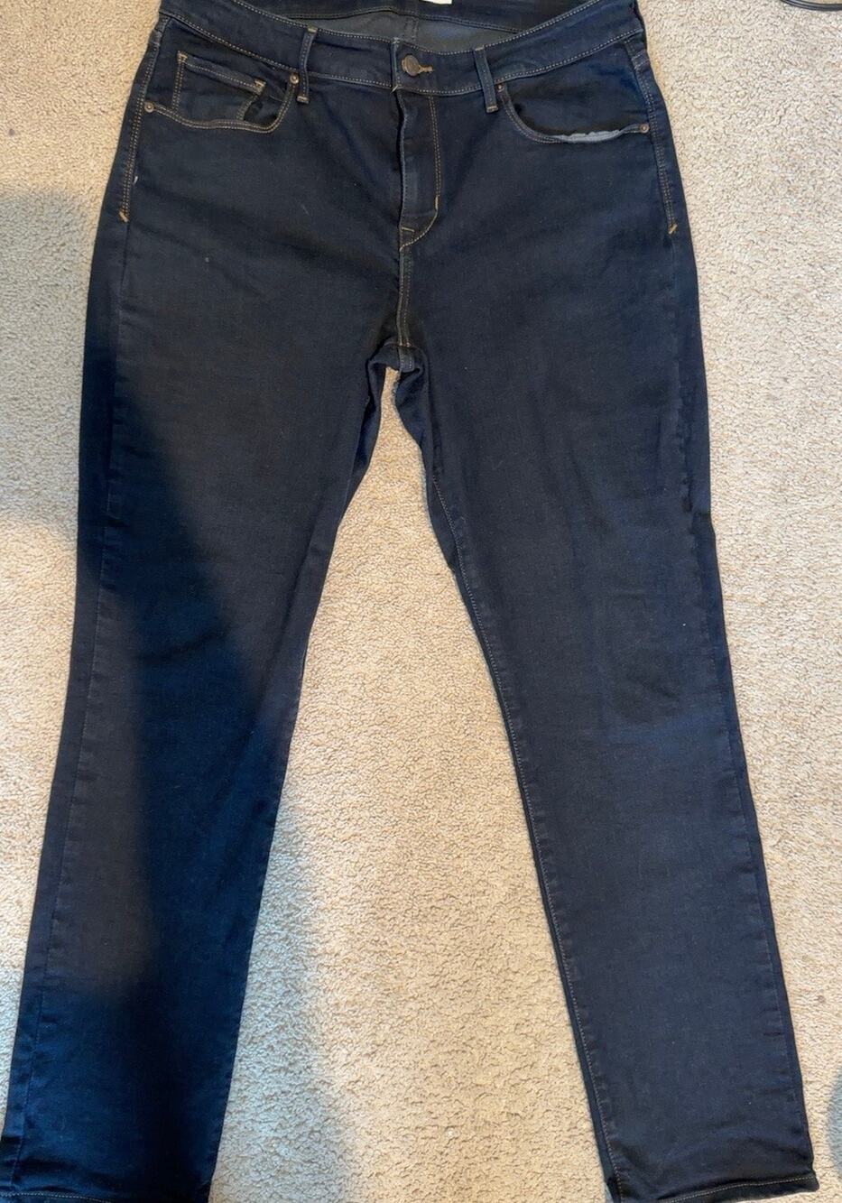 Levi's Classic Mid Rise Skinny Jeans Dark Indigo 14M W32 L30 58575-0165